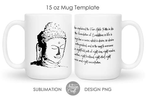 Download Free Buddha mug, buddha quote, 4 noble truths, life is suffering quote Cricut SVG